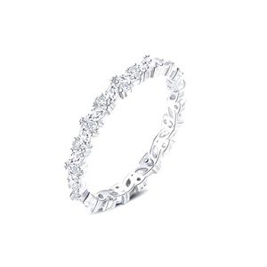 Genuine .925 Sterling Silver Cubic Zirconia CZ Ring Sz 7